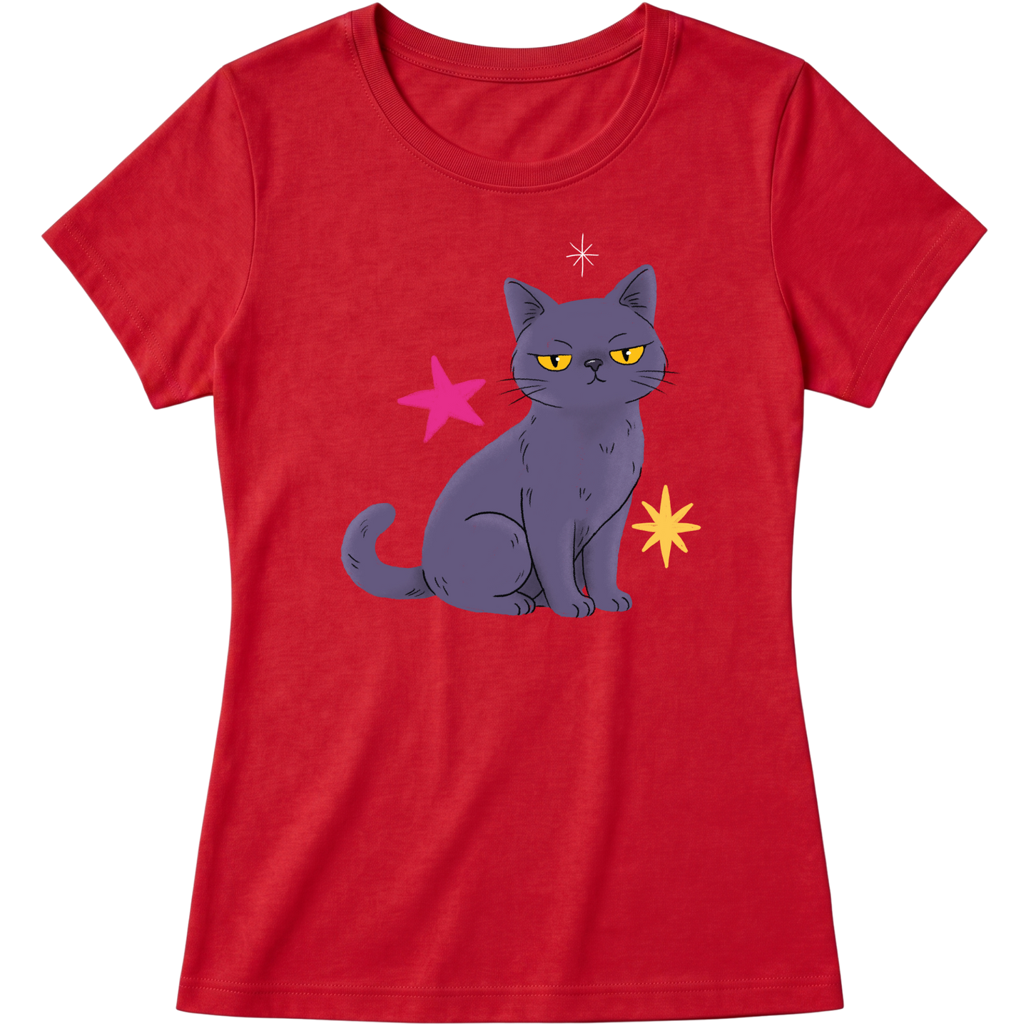 "Gata cinza" Blusa Baby Look