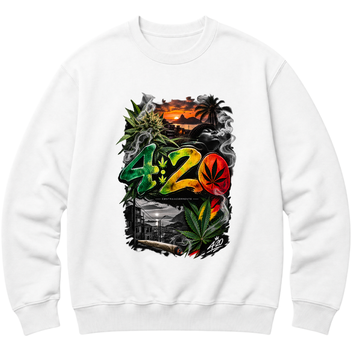 "Moletom Crew Essential #022 - CØNTRAACØRRENTE" Moletom com Capuz Básico