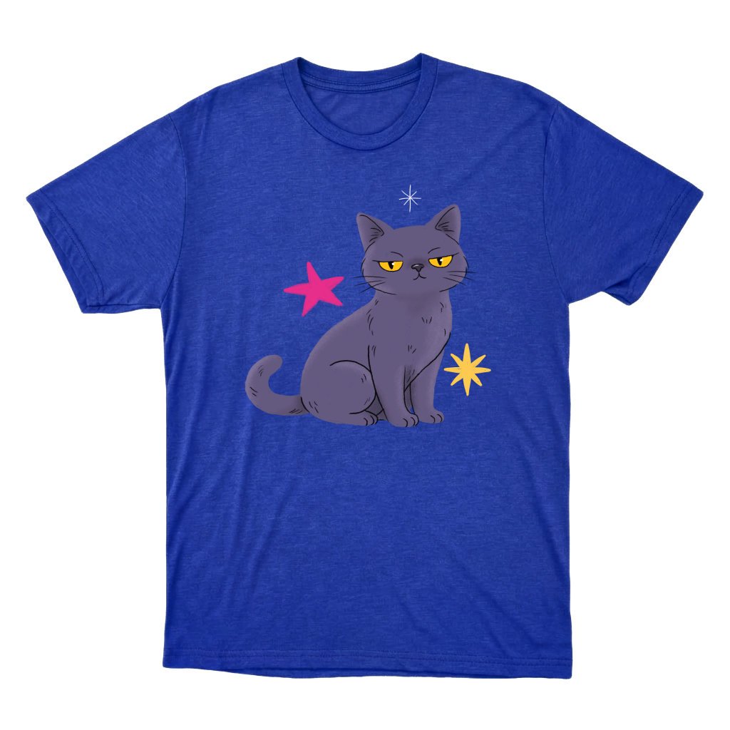 "Gata cinza" Camiseta Básica Unissex