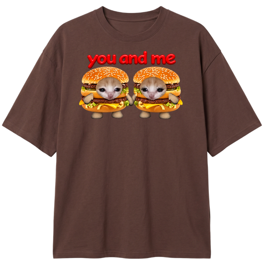 "Camiseta You &me gatinhos sanduíche" Camiseta Oversized Classic