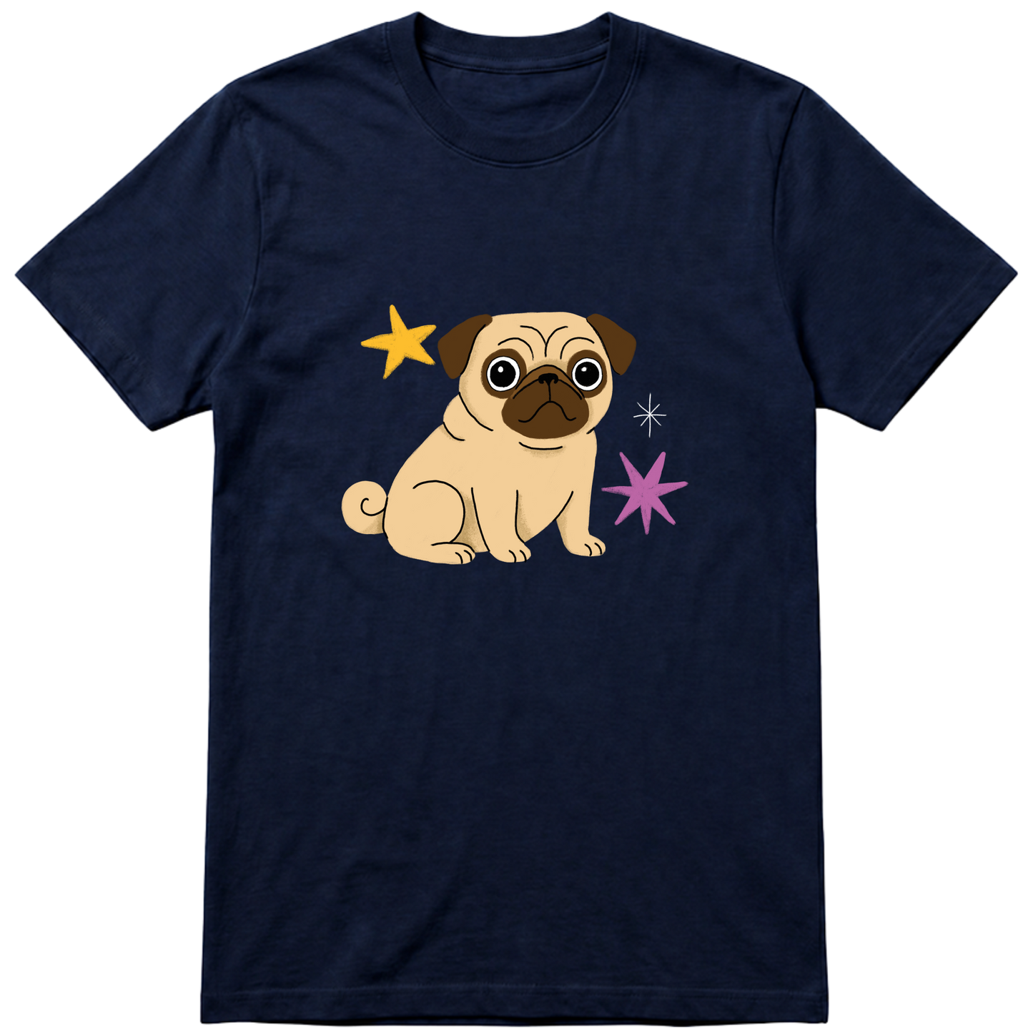 "Pug" Camiseta Básica Unissex