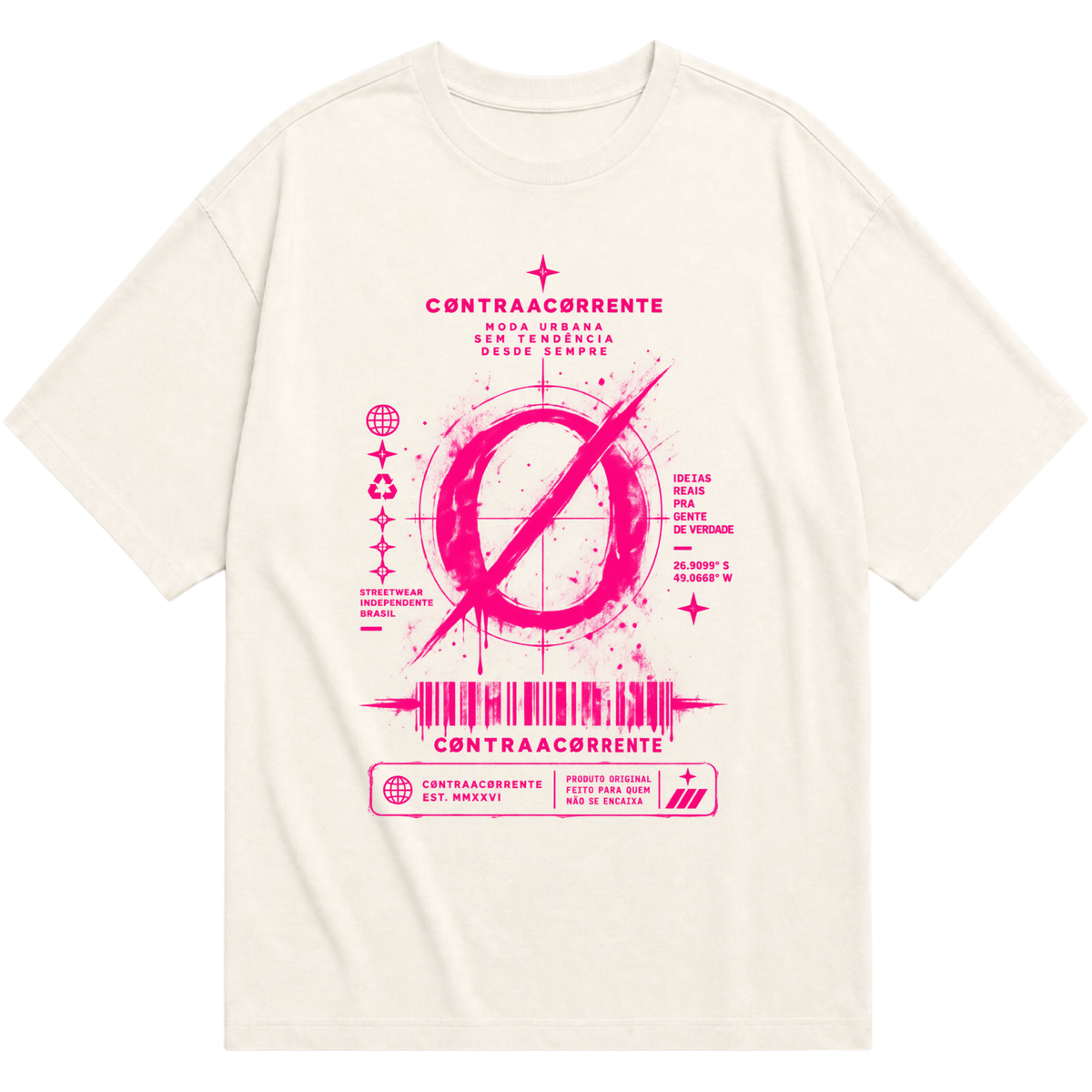 "Oversized Essential #042 - CØNTRAACØRRENTE" Oversized Básica 30.1