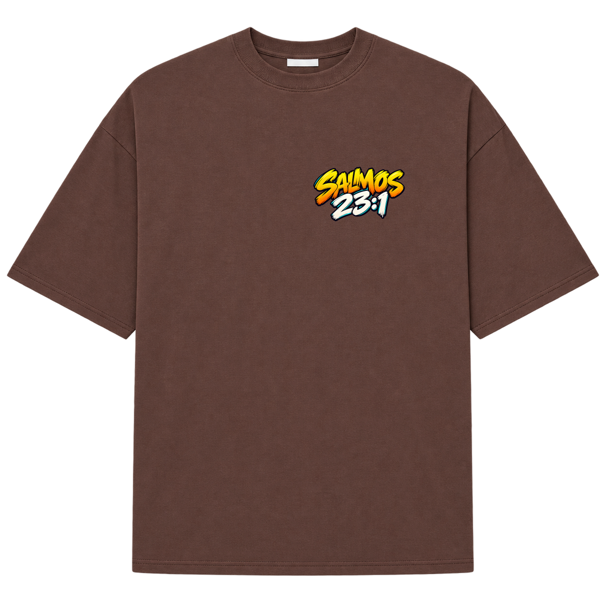 "Camiseta Oversized Cristã Salmo 23:1 | DÓKAH" Camiseta Oversized Suedine 220g