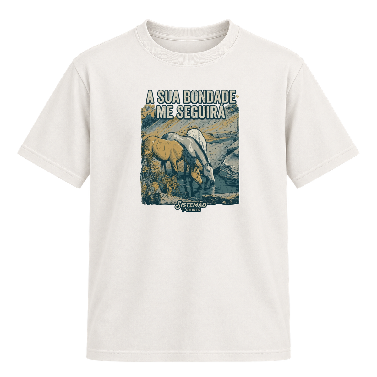 "Estampa/BONDADE" Camiseta Regular Suedine