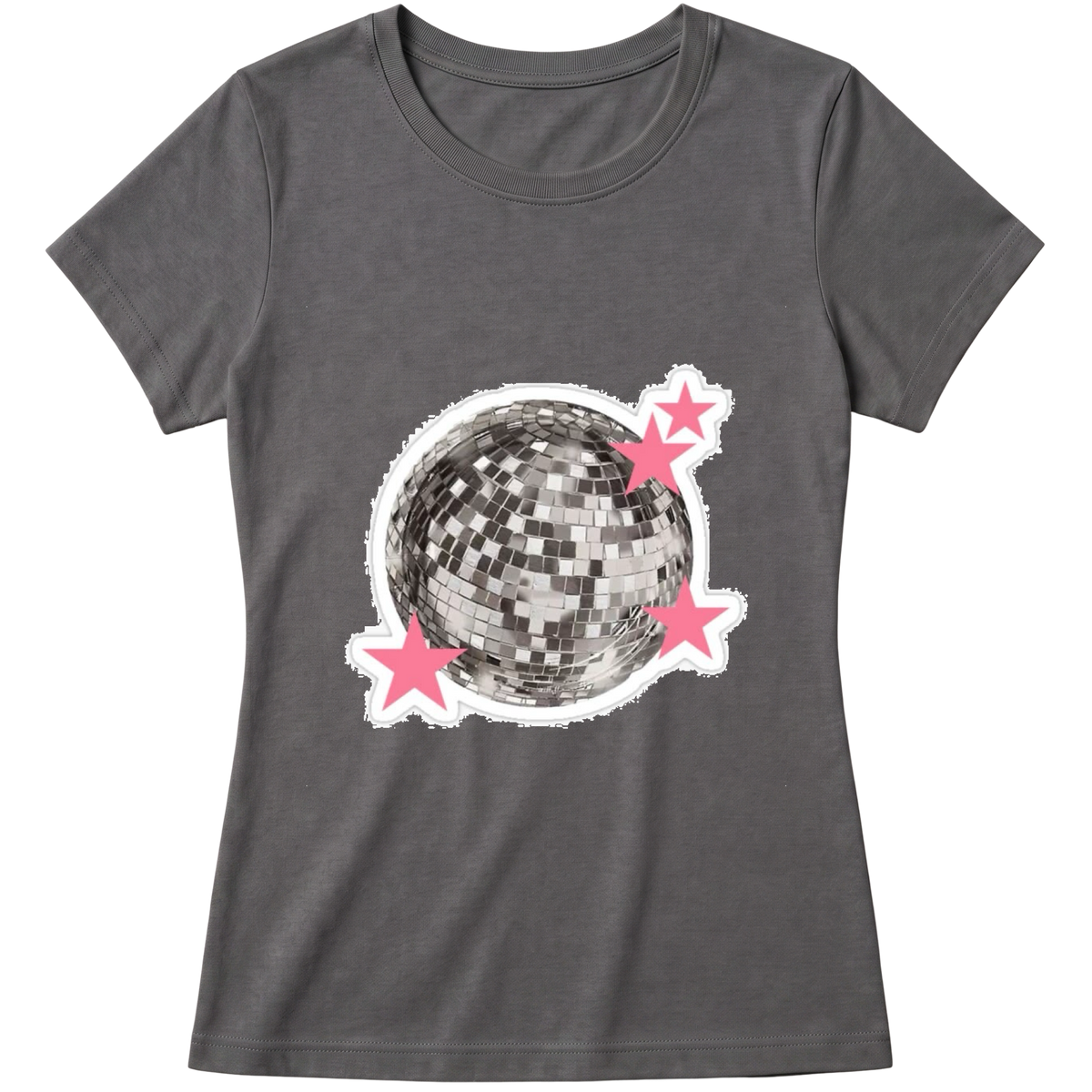 "Baby Look Pinky Disco" Blusa Baby Look