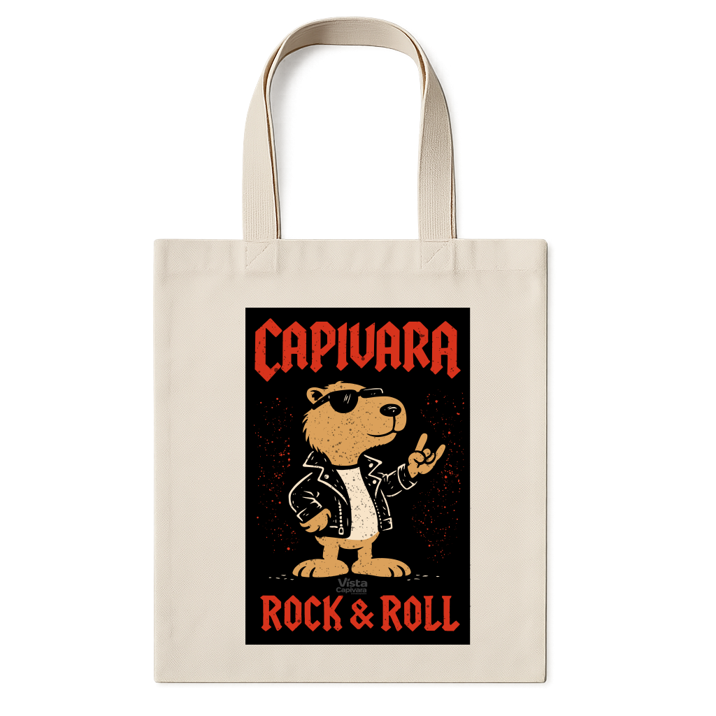 "Capivara Rock & Roll DTF" Ecobag