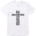 "ENCONTRO COM DEUS BRANCA EXCLUSIVA" Camiseta regular básica