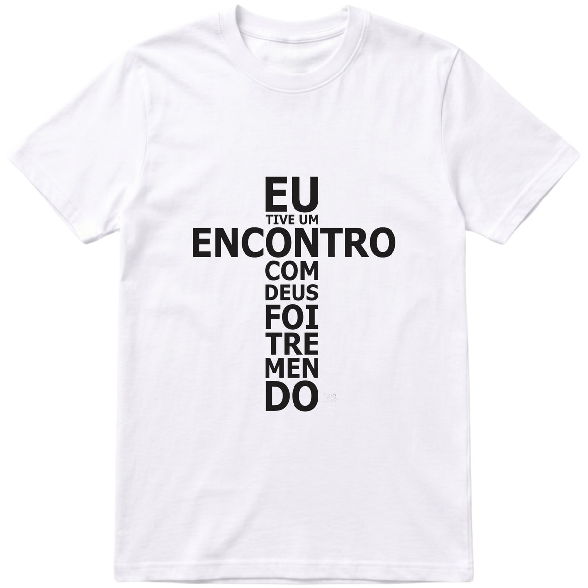 "ENCONTRO COM DEUS BRANCA EXCLUSIVA" Camiseta regular básica