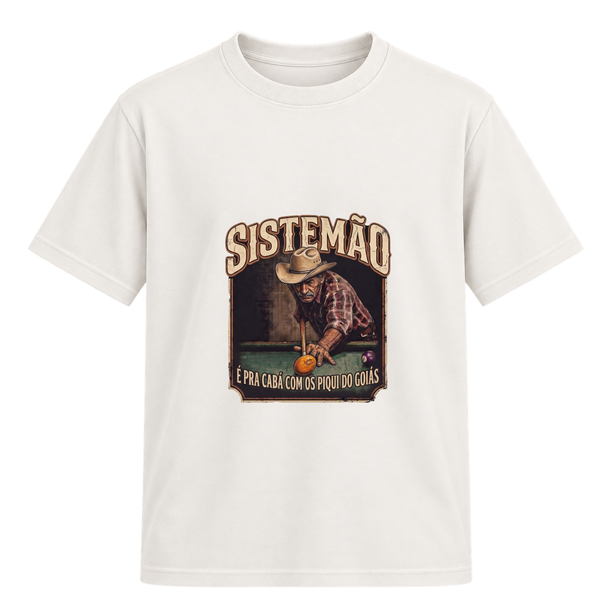 "Estampa /É PRA CABÁ" Camiseta Regular Suedine