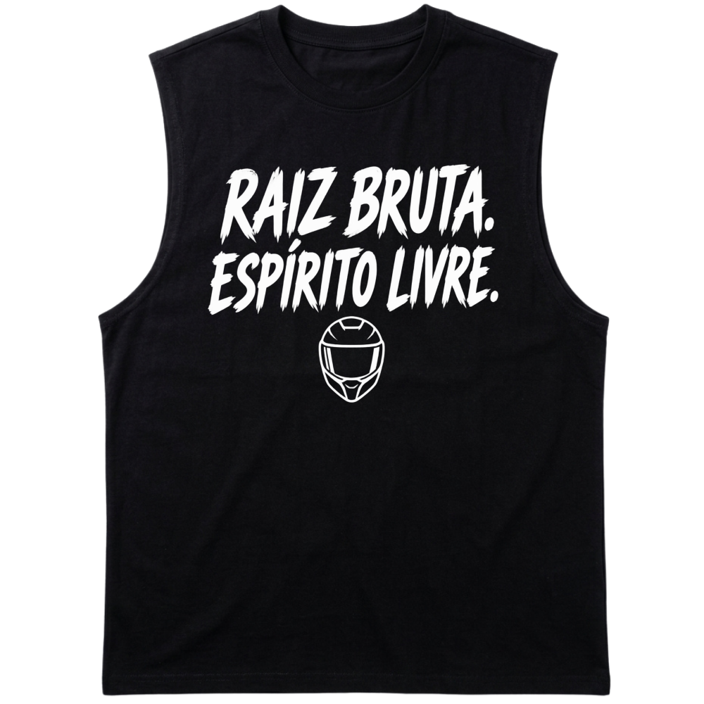 "Do Mato Pro Asfalto - Raíz Bruta,Espírito Livre." Tank Top Machão Suedine