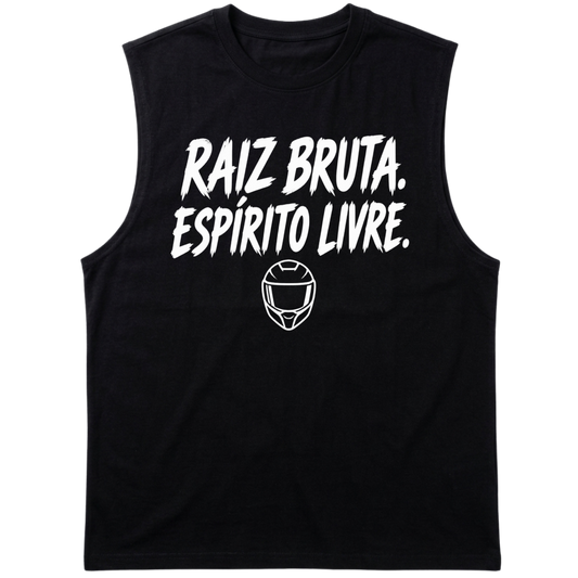"Do Mato Pro Asfalto - Raíz Bruta,Espírito Livre." Tank Top Machão Suedine