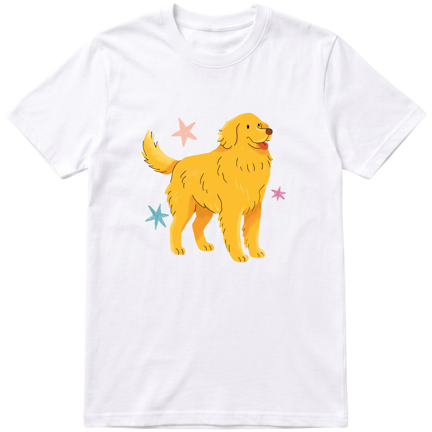 "Golden retrivier" Camiseta Básica Unissex