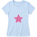 "Baby Look Pinky Star" Blusa Baby Look