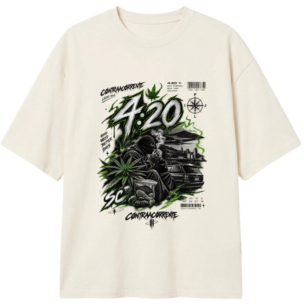 "Oversized Classic #019 - CØNTRAACØRRENTE" Camiseta Oversized Classic