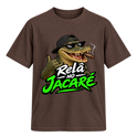 "Relâ no jacaré" Camiseta Regular Suedine