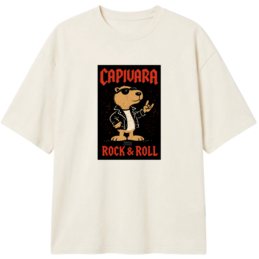 "Capivara Rock & Roll DTF" Camiseta Oversized Classic