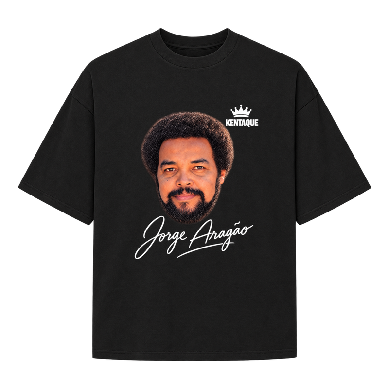 "Jorge Aragão Camiseta Oversized Suedine 220g" Camiseta Oversized Suedine 220g