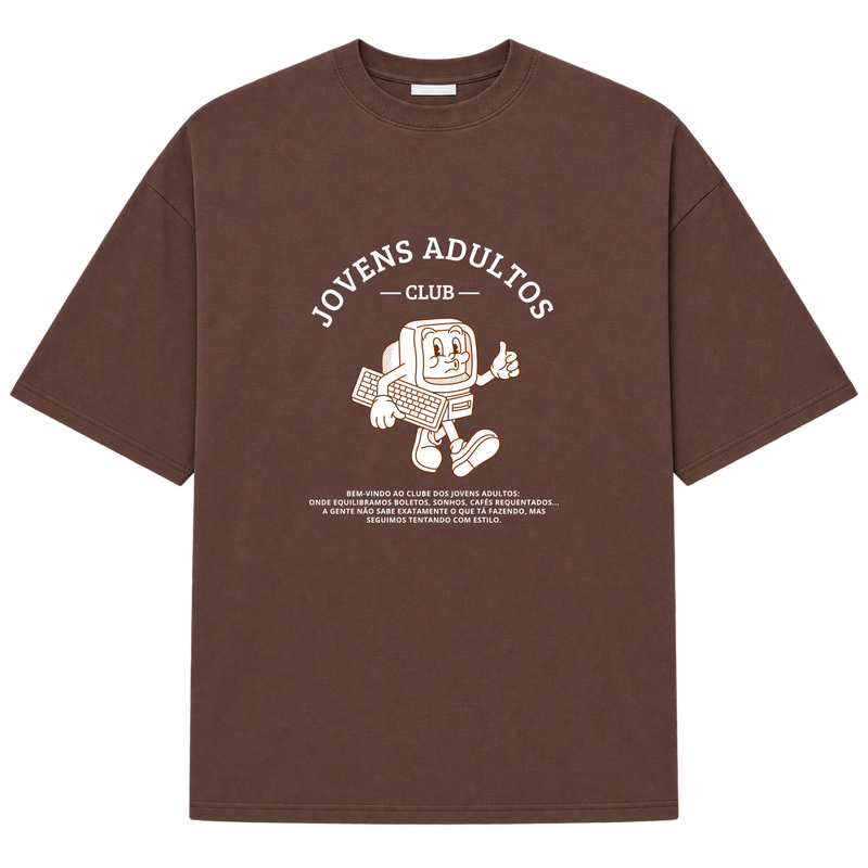 "Jovens Adultos Club" Camiseta Oversized Suedine 220g
