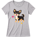 "Chihuahua de pelo longo" Blusa Baby Look