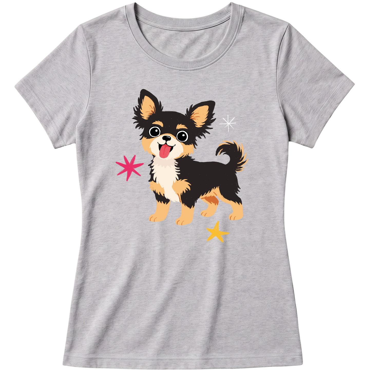 "Chihuahua de pelo longo" Blusa Baby Look