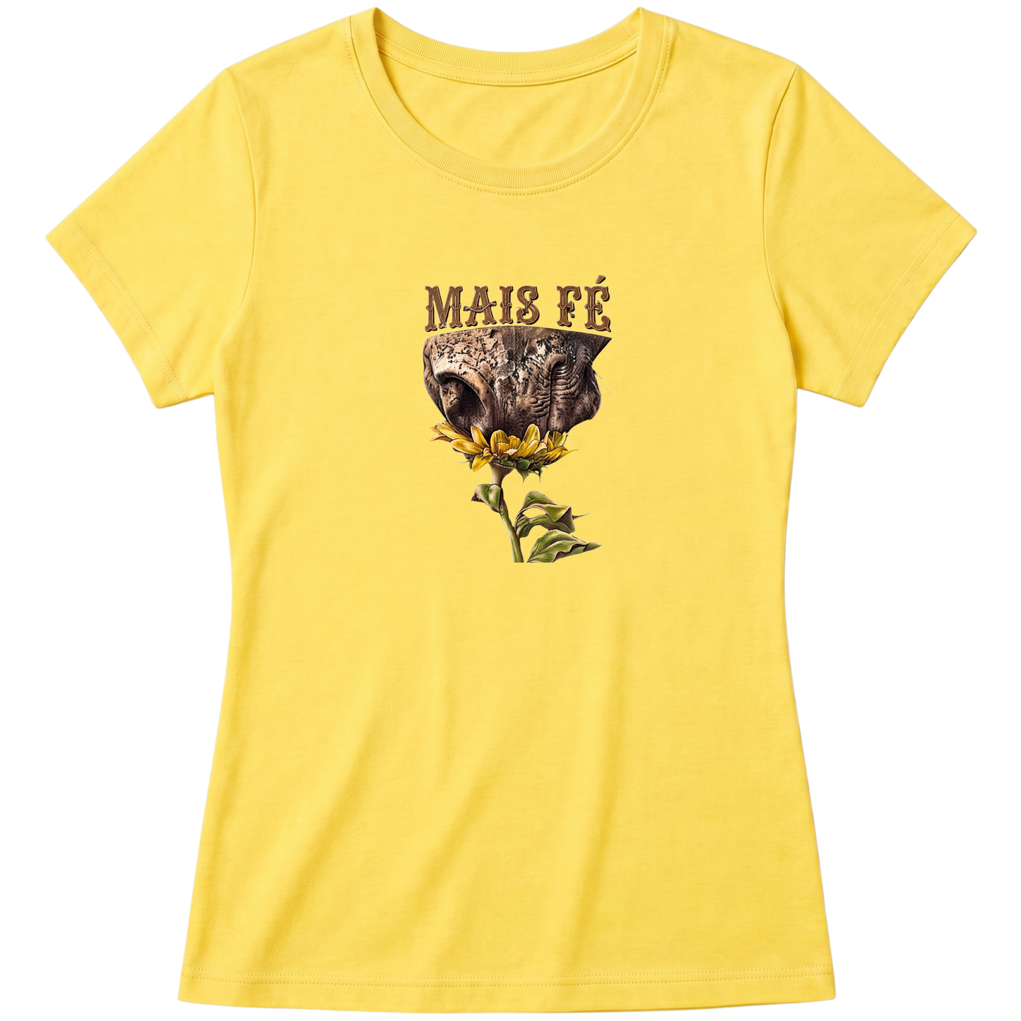"Babylook MAIS FÉ" Blusa Baby Look