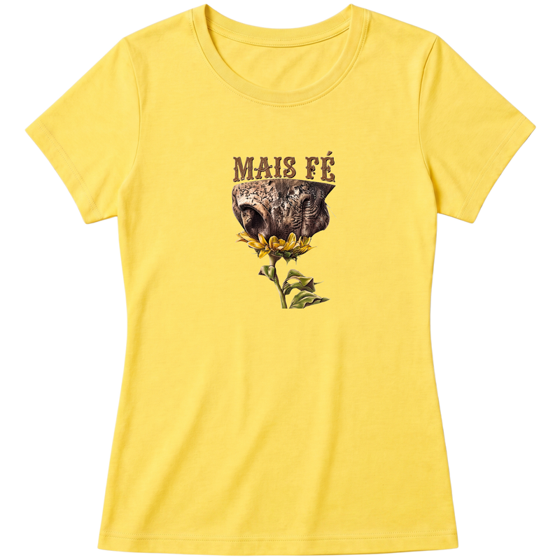"Babylook MAIS FÉ" Blusa Baby Look