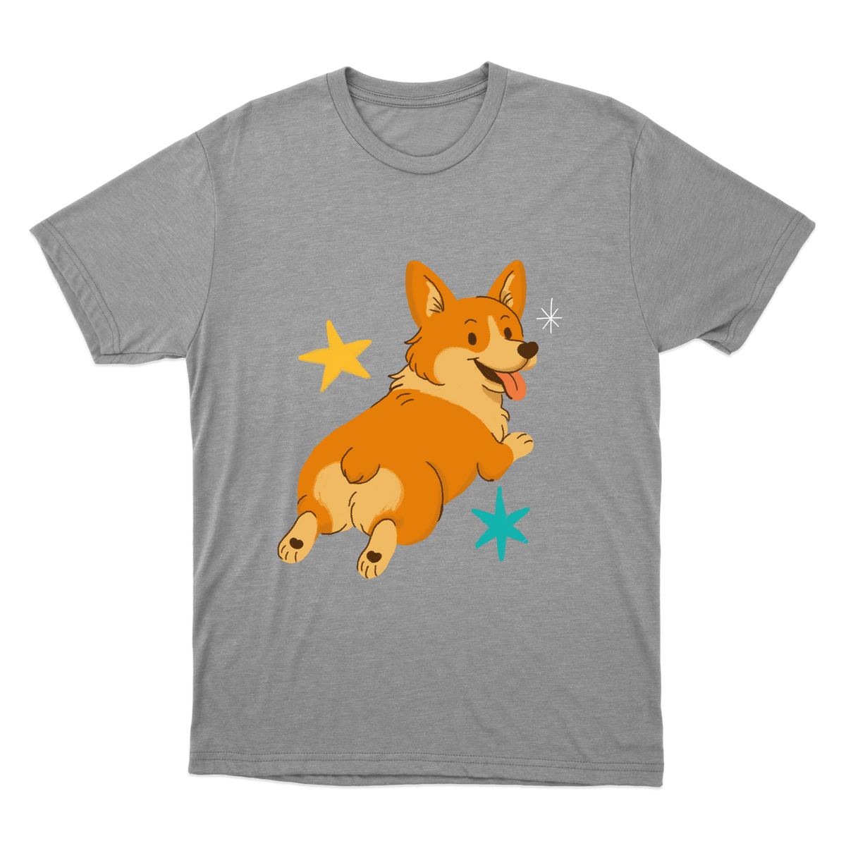 "corgi" Camiseta Básica Unissex