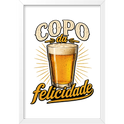 "Copo da Felicidade" Quadro caixa sem vidro acrílico