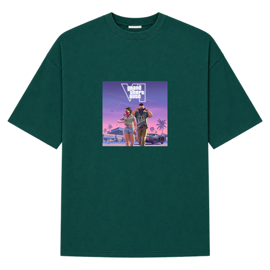 "VI.CE CITY THEMES" Camiseta Oversized Suedine 220g