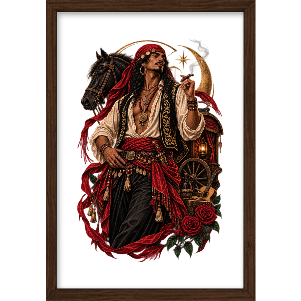 ""Cigano" Full Art - Quadro Tradicional" Quadro tradicional sem vidro acrílico