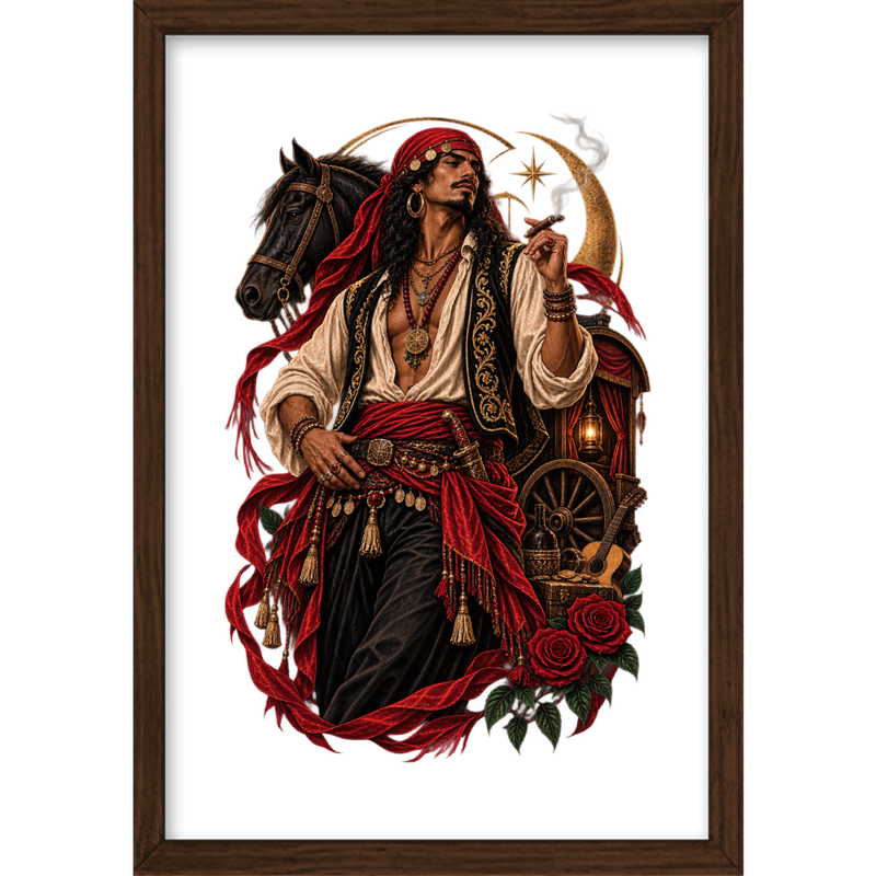 ""Cigano" Full Art - Quadro Tradicional" Quadro tradicional sem vidro acrílico