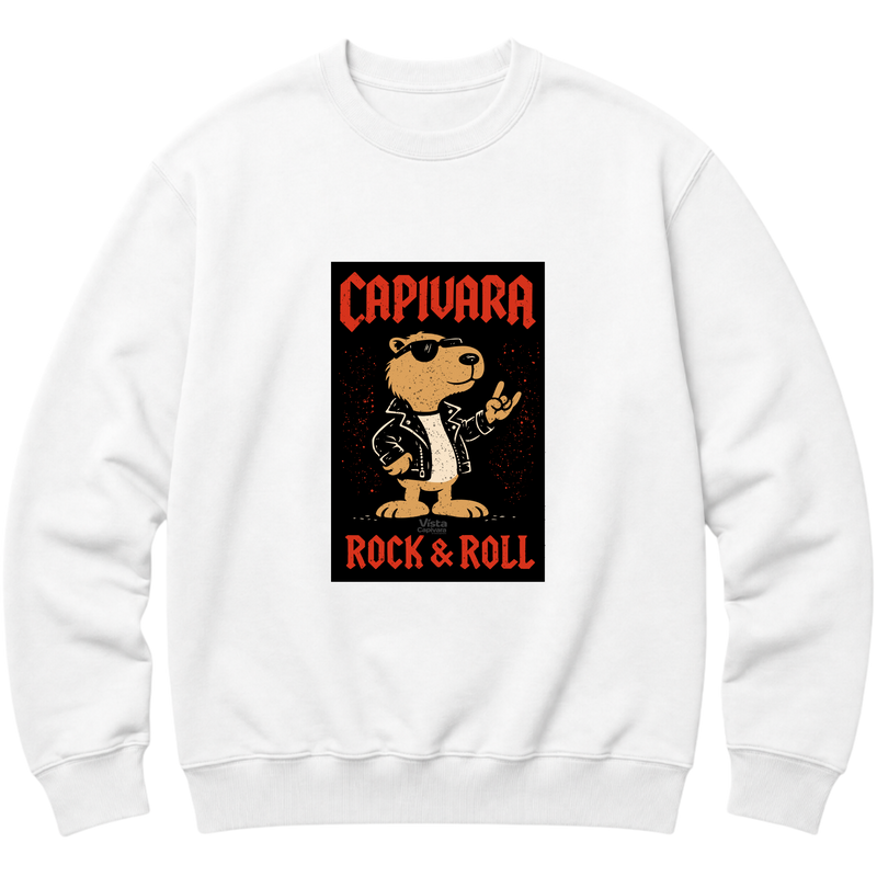 "Capivara Rock & Roll  DTG" Blusão Moletom