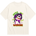 "Camiseta SMILE IT GETS WORSE - Coringa" Camiseta Oversized Básica
