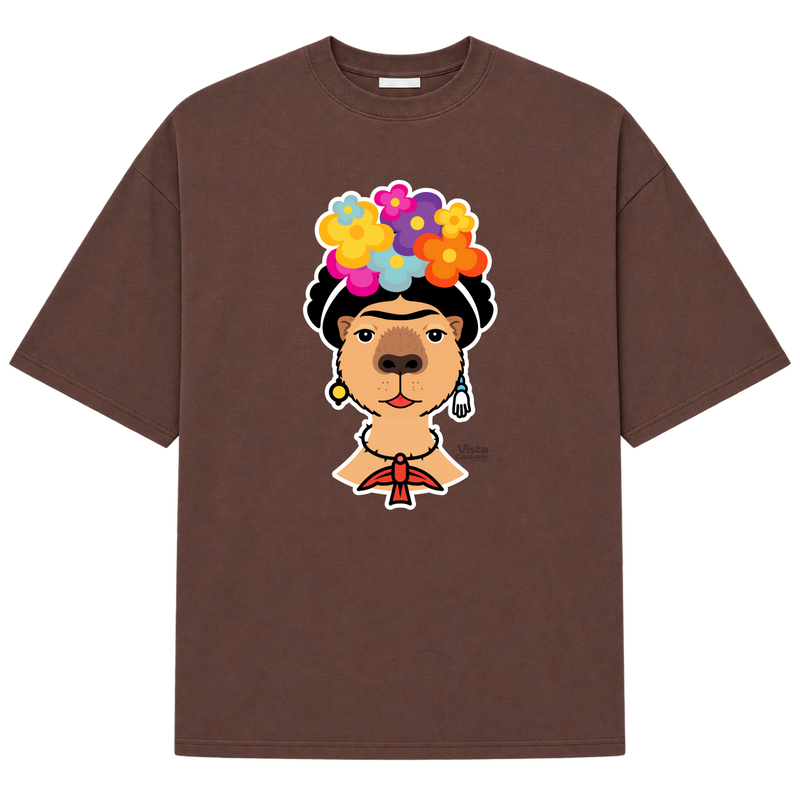 "Frida Kahpivara DTF" Camiseta Oversized Suedine 220g