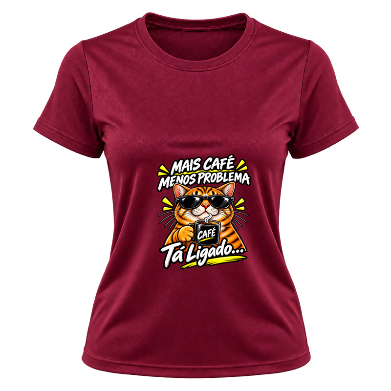 "Camiseta Dryfit Fem Mais Café" Camiseta Dryfit Feminina Basic