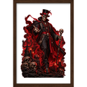 ""Exu Caveira" Full Art - Quadro Caixa" Quadro caixa sem vidro acrílico