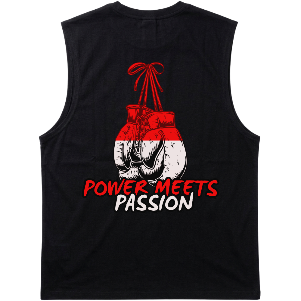 "Camiseta oversized estampa de boxe" Tank Top Machão Suedine