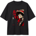 "Camiseta Oversized One Piece Monkey D. Luffy" Camiseta Oversized Classic
