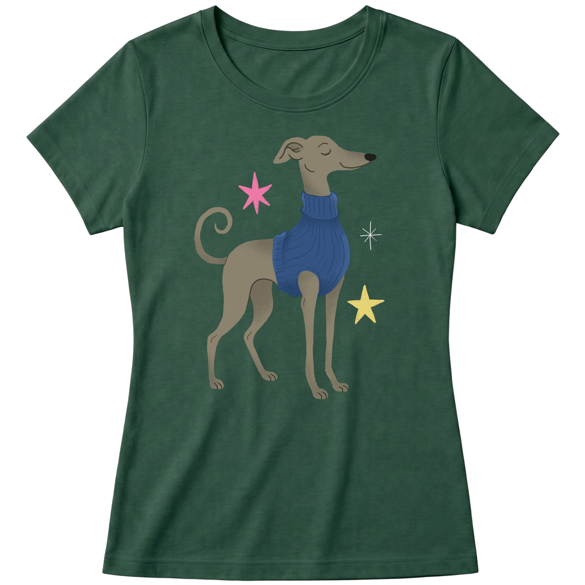 "Galgo italiano" Blusa Baby Look