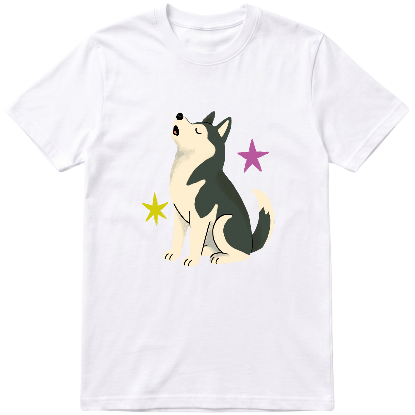 "Husky siberiano" Camiseta Básica Unissex