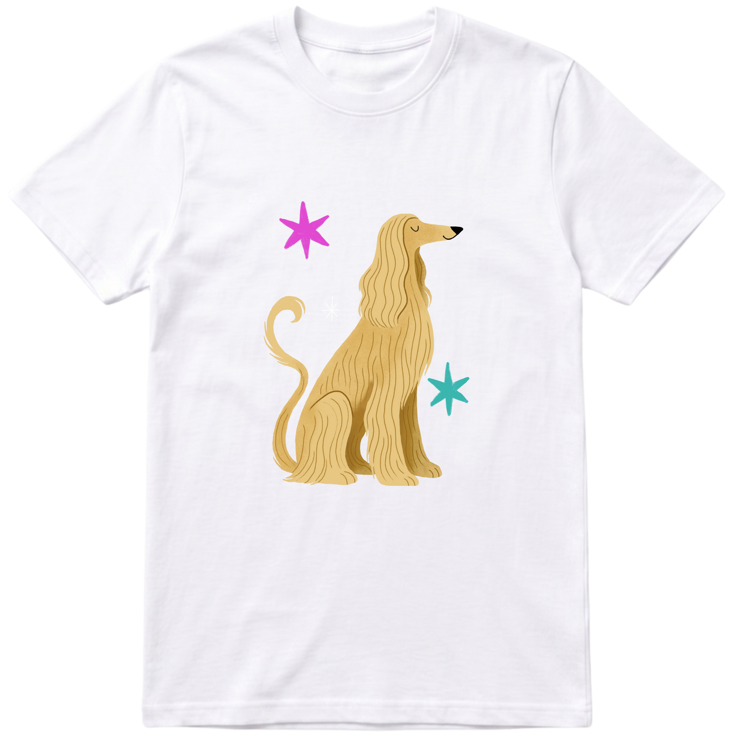 "Galgo afegão" Camiseta Básica Unissex