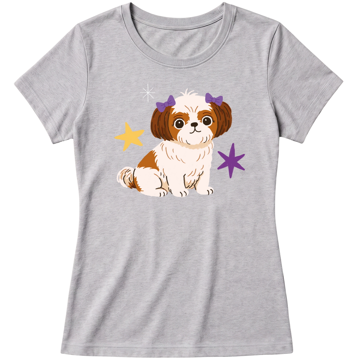 "Shih-tzu" Blusa Baby Look