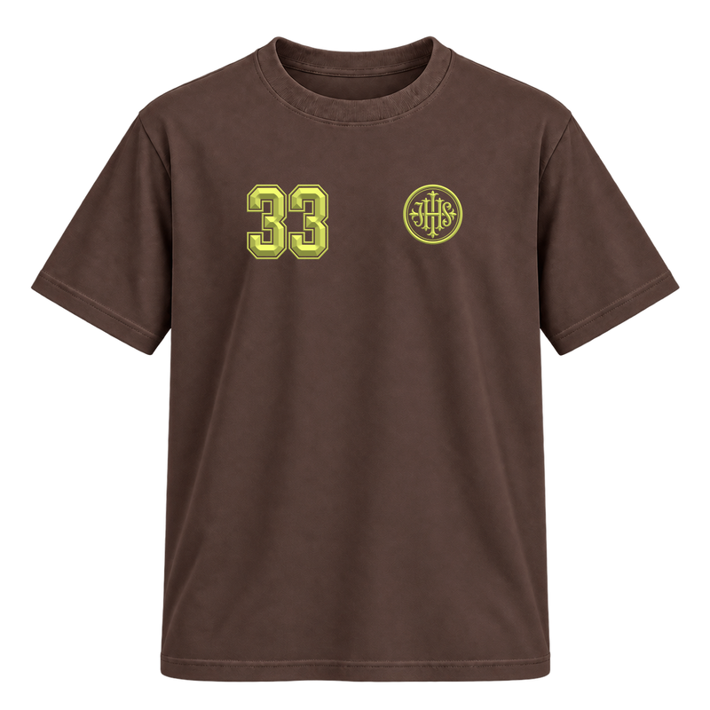 "Catholic Since 33 AD" Camiseta Regular Suedine