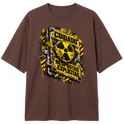"Cuidado: Respostas Explícitas" Camiseta Oversized Classic