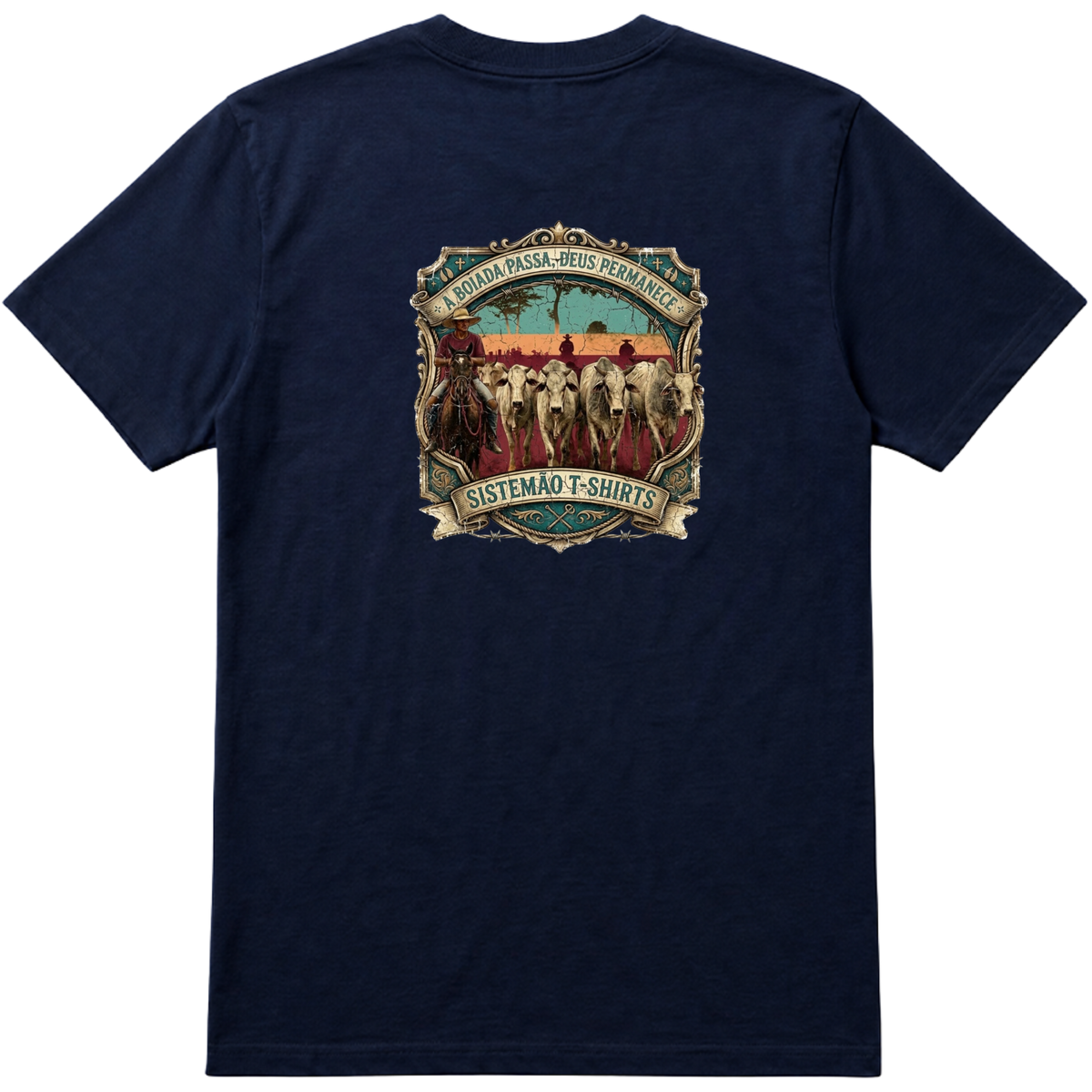 "Estampa DEUS PERMANECE" Camiseta Básica Unissex