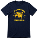 "Não tem luxo mas tem cerveja" Camiseta Básica Unissex
