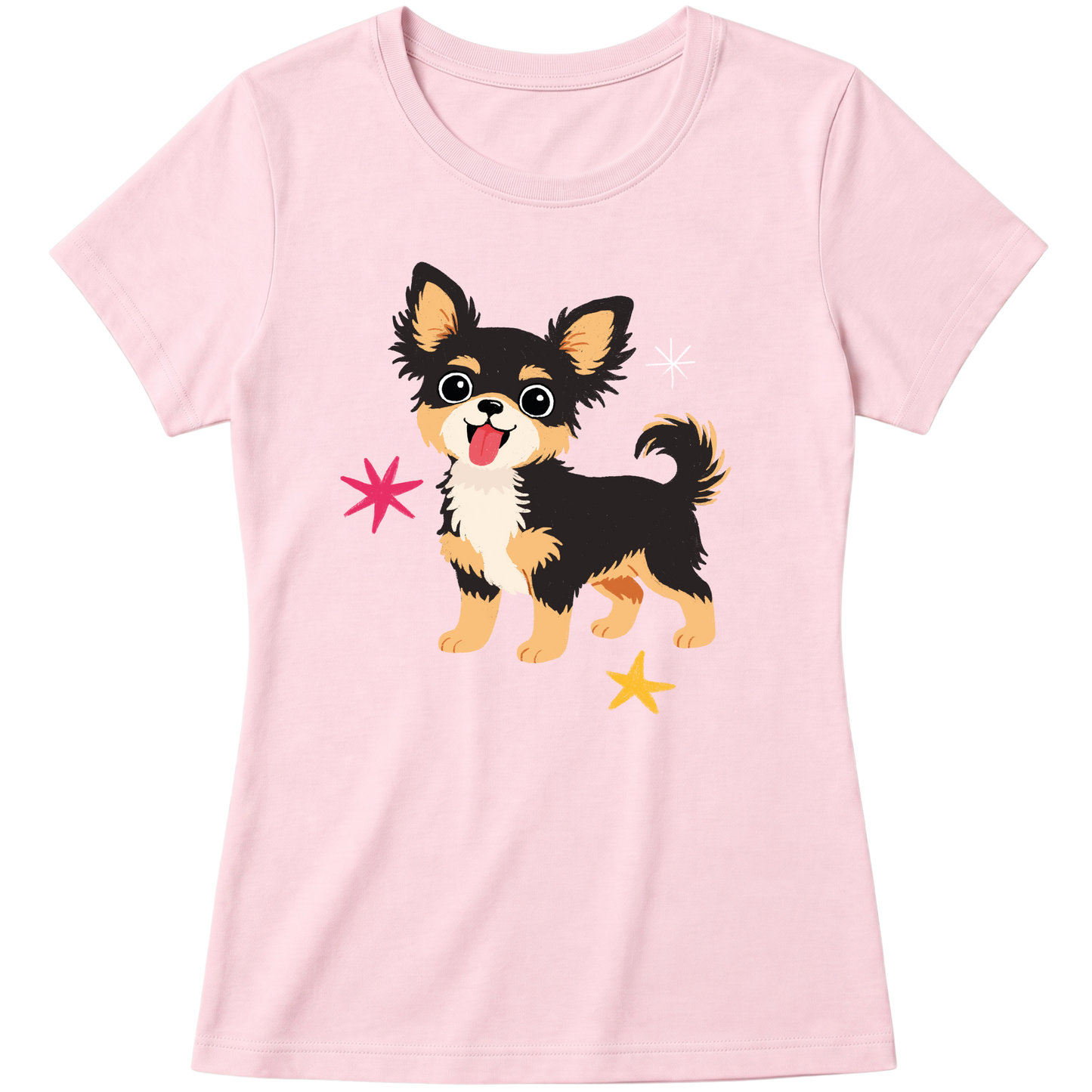 "Chihuahua de pelo longo" Blusa Baby Look