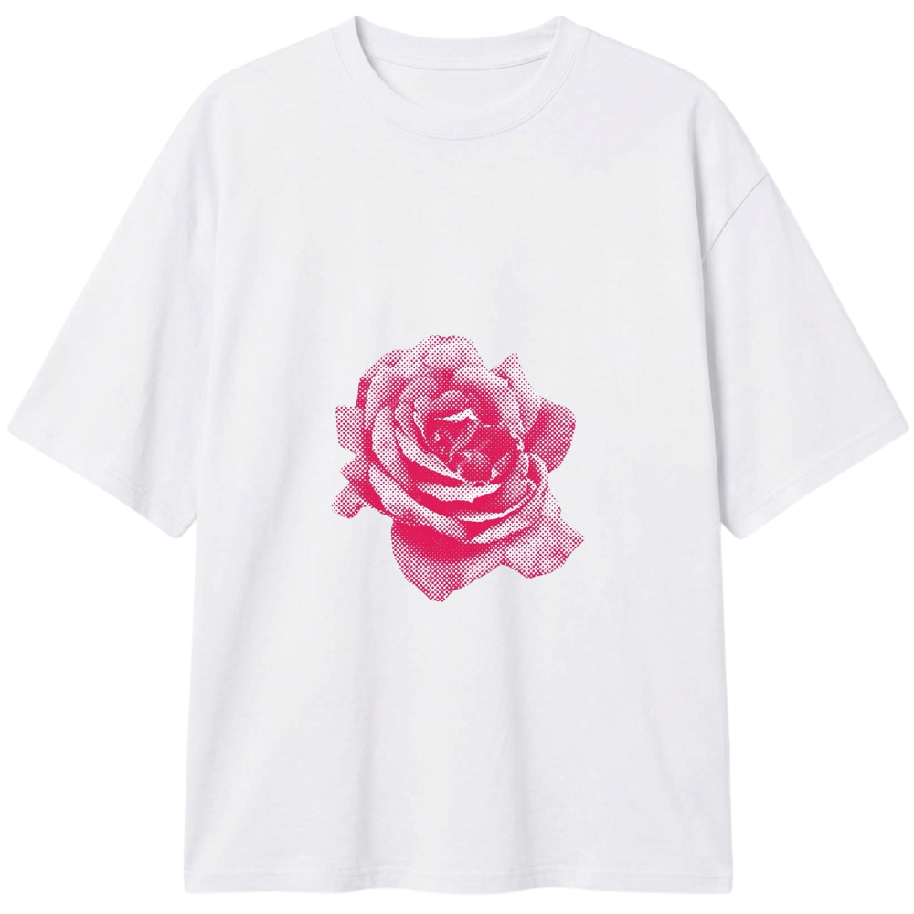 "Camisa Oversized Pinky Rose" Camiseta Oversized Classic