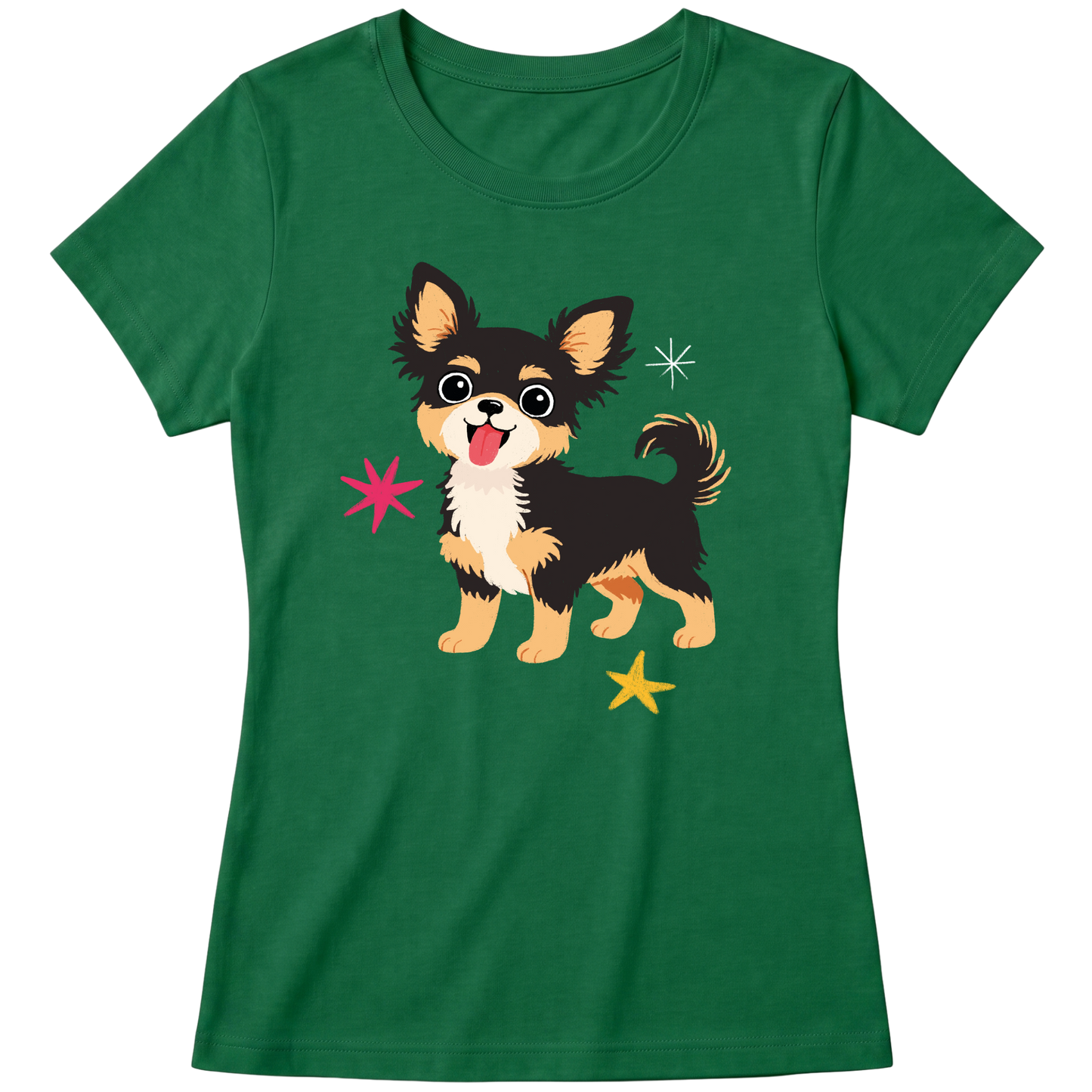 "Chihuahua de pelo longo" Blusa Baby Look
