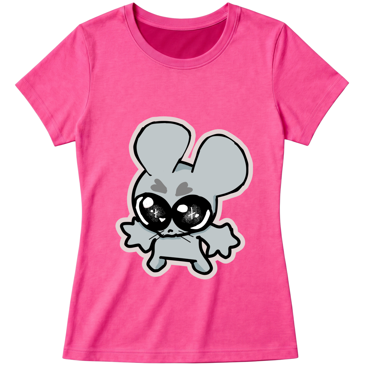 "Baby Look Classic Ratito – Camiseta Feminina Estampada Fofa" Blusa Baby Look